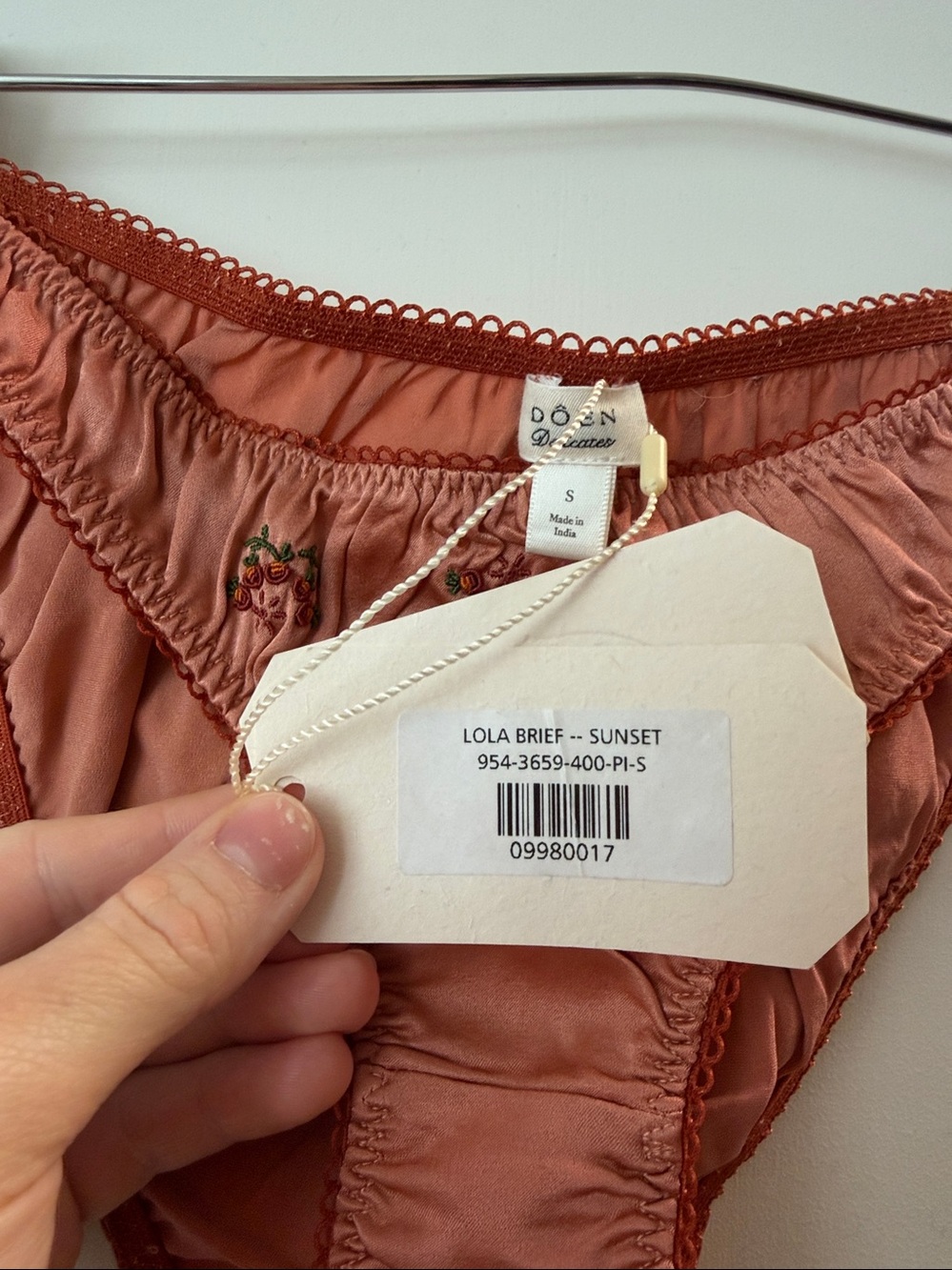 NWT Doen Silk Panties Small S Lola Brief - Picture 2 of 3